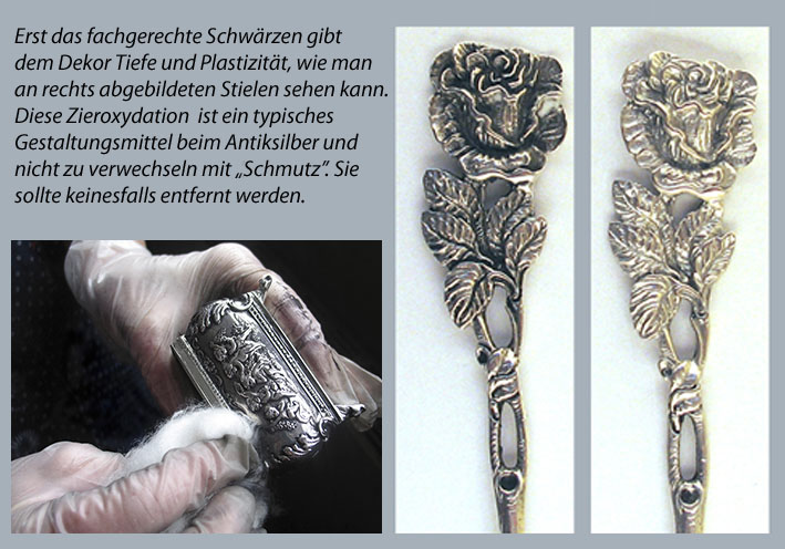 Die Zieroxydation beim Antiksilber